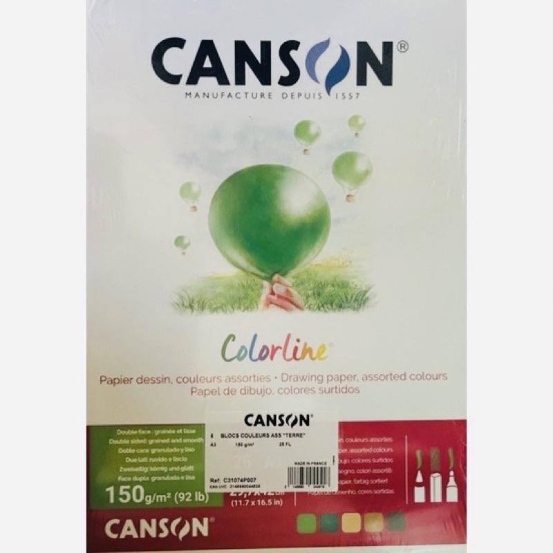 新品 有4款 CANSON Colorline C31074 150g 5色 1包25張 法國 色粉紙 藍色 灰色 黑色-細節圖4