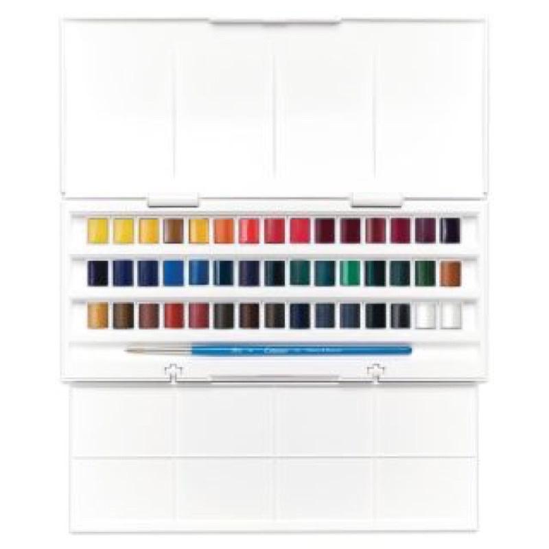 新品Winsor&Newton 0390471 45 Half Pans 45色溫莎牛頓塊狀水彩原廠附