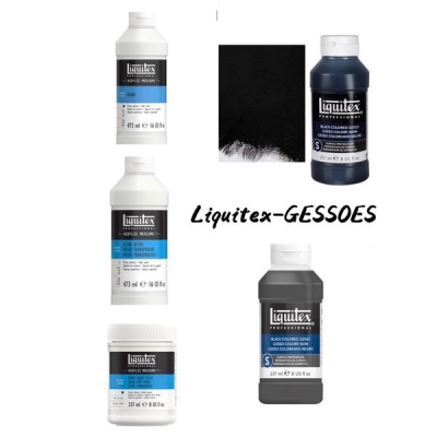liquitex 麗可得 GESSO 打底劑 CLEAR GESSO 灰色 黑色打底劑 超濃稠打底劑 壓克力打底劑 底漆