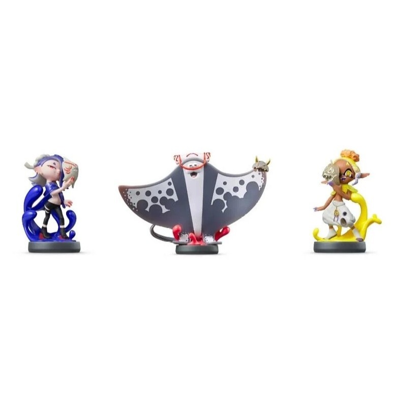 【Amiibo】任天堂 Switch 斯普拉遁3 莎莎鬼福曼曼 三入組 魚漿幫 amiibo 公仔-細節圖2