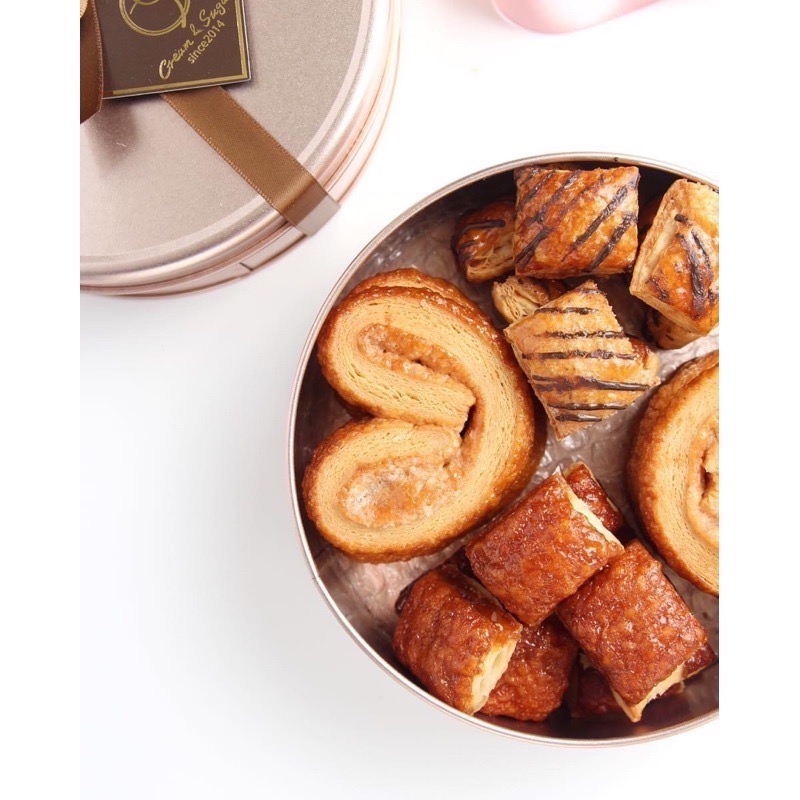 甜忌廉甜點店 Crema&sugar  四拼蝴蝶酥 綜合蝴蝶酥 美食代購 啵啵酥 蝴蝶酥 台中伴手禮 台中美食 蝴蝶餅-細節圖4