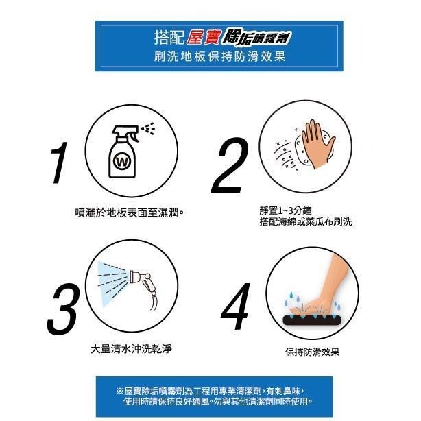 【磁磚止滑真簡單】屋寶防滑噴霧劑 浴室止滑 地板止滑 磁磚防滑 隱形防滑 止滑劑【民宿 養老中心 修繕業｜職人使用】-細節圖9