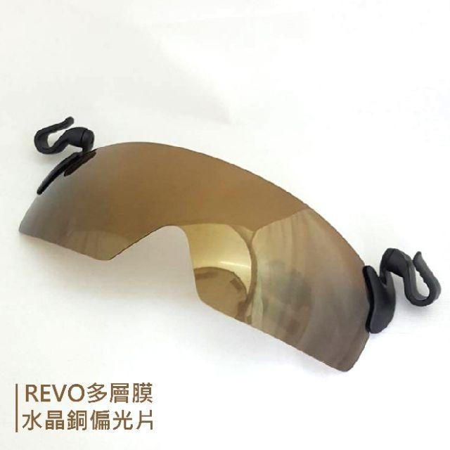 【現貨｜顏色齊】德國偏光鏡片 Revo多層膜電鍍 夾帽式 眼鏡 可上掀 防眩光 鴨舌帽/棒球帽適用 符合CNS標準-細節圖4