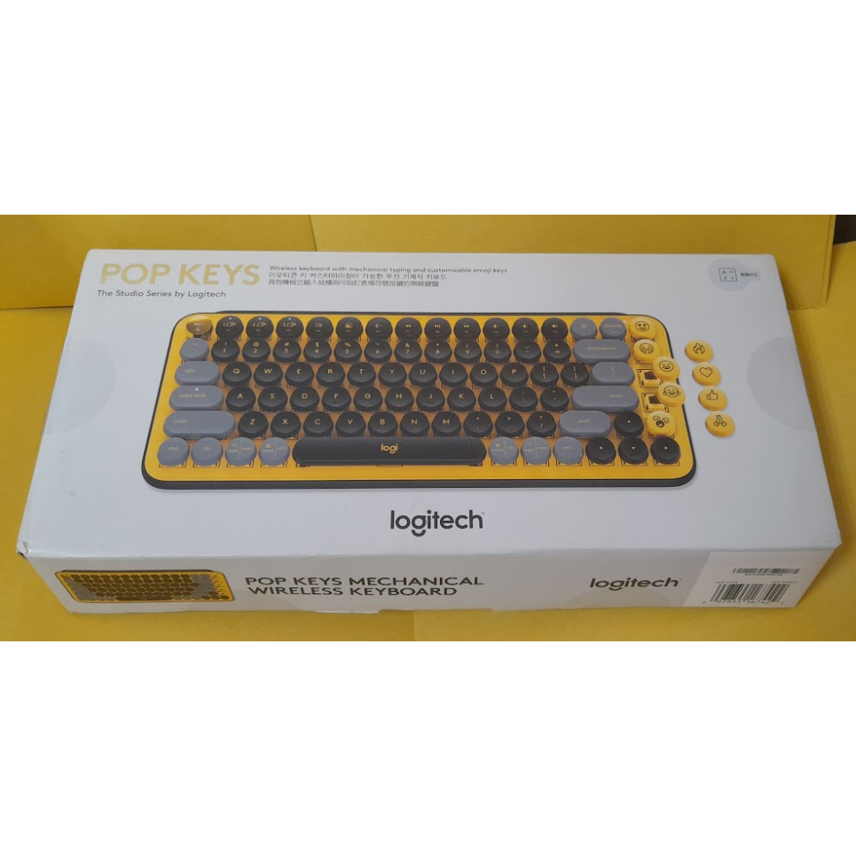 Logitech 羅技 POP KEYS 無線機械式鍵盤 茶軸 酷玩黃 藍牙5.1 自定義EMOJI-細節圖7
