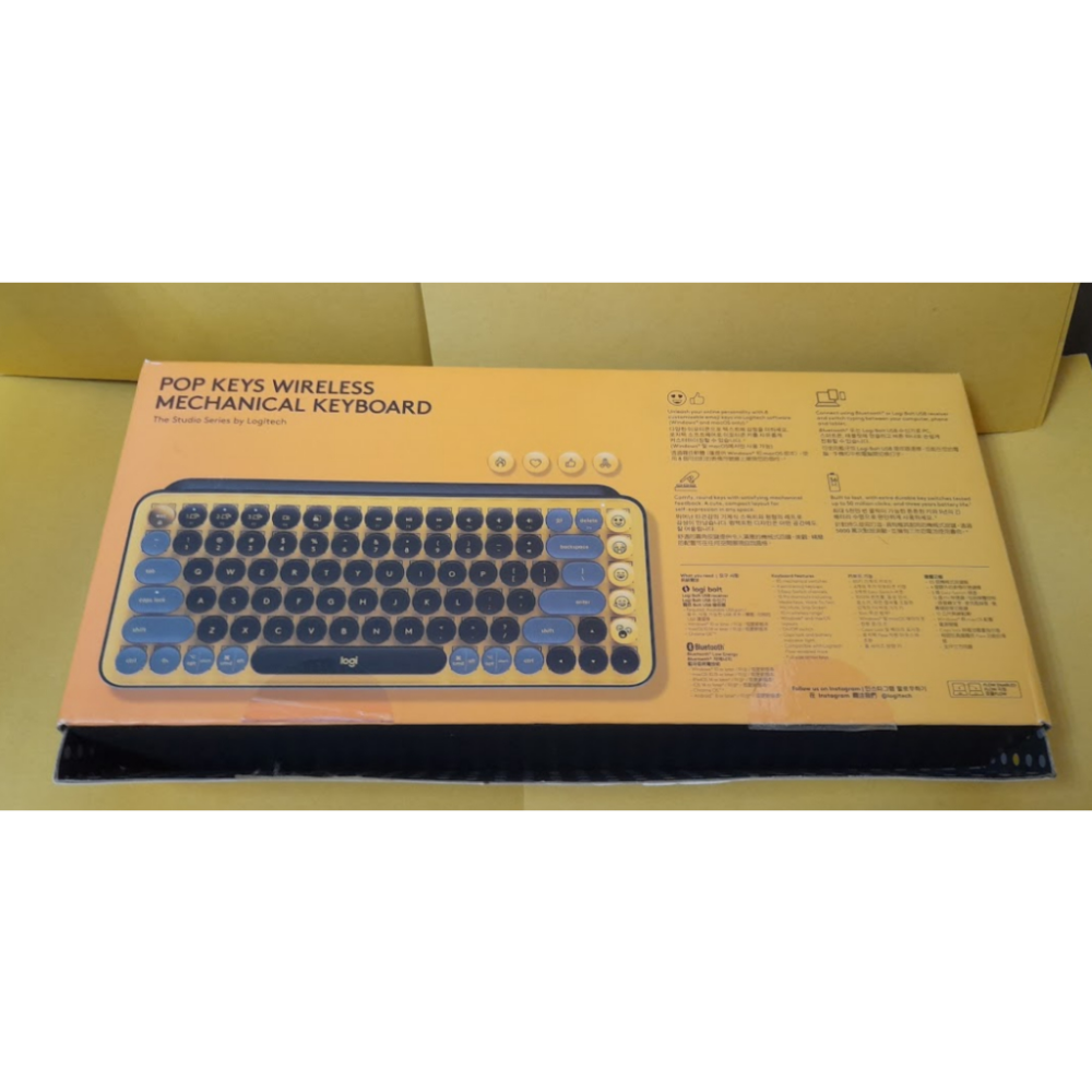Logitech 羅技 POP KEYS 無線機械式鍵盤 茶軸 酷玩黃 藍牙5.1 自定義EMOJI-細節圖8