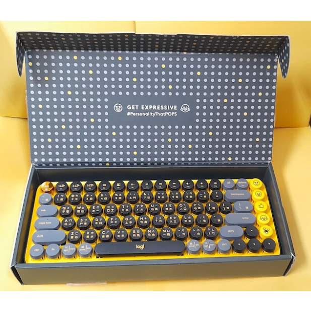 Logitech 羅技 POP KEYS 無線機械式鍵盤 茶軸 酷玩黃 藍牙5.1 自定義EMOJI-細節圖9