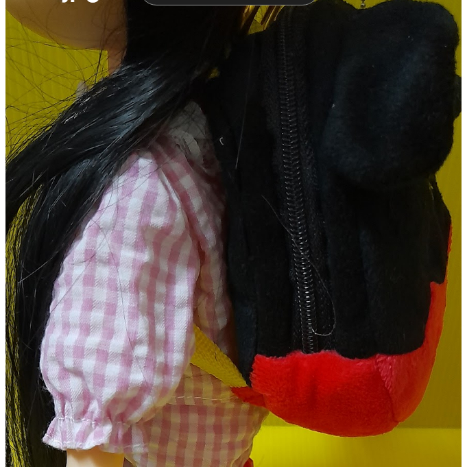 迪士尼米奇 娃娃包包 背包 娃包 小收納包 扣環式 零錢包 化妝包 雨娃 可娃 jp娃 六分娃 沙奈芮咪 小荳子 小美樂-細節圖6