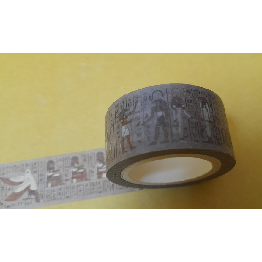 原創 文創 同人 埃及 壁畫 紙莎草 死者之書 紙膠帶 貼紙 白冬 素人廚師協會-細節圖3