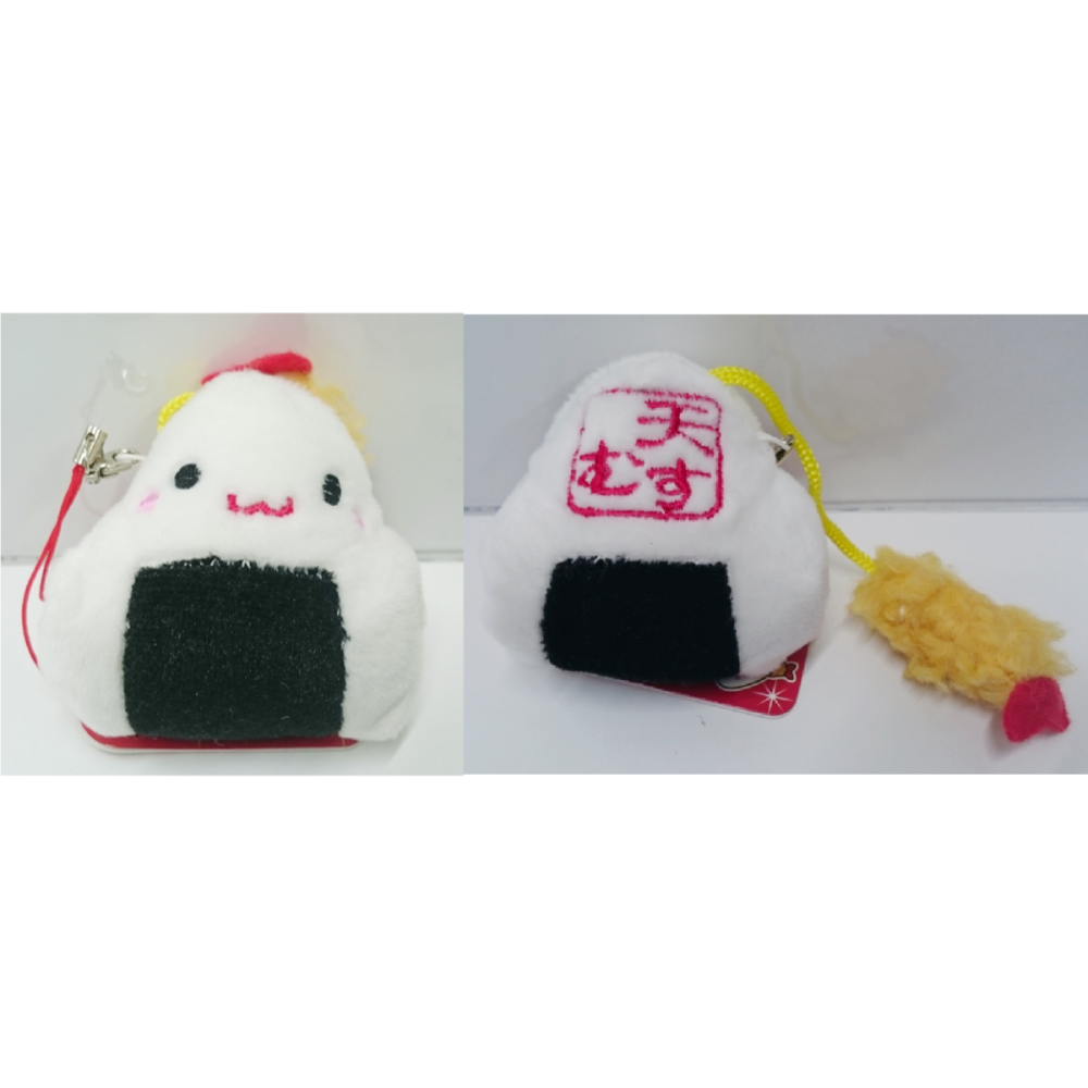 日本帶回 名古屋限定 紀念品 吊飾 炸蝦 飯糰 飯團 天むすちゃんストラップ  呉竹商事株式会社 名古屋市-細節圖3
