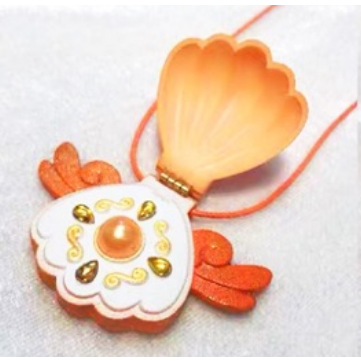 真珠美人魚 珍珠美人魚 cosplay cos 貝殼項鍊 美人魚公主 變身器 橙色 橘色 真珠音調 沙羅 星羅 天城星羅-細節圖2