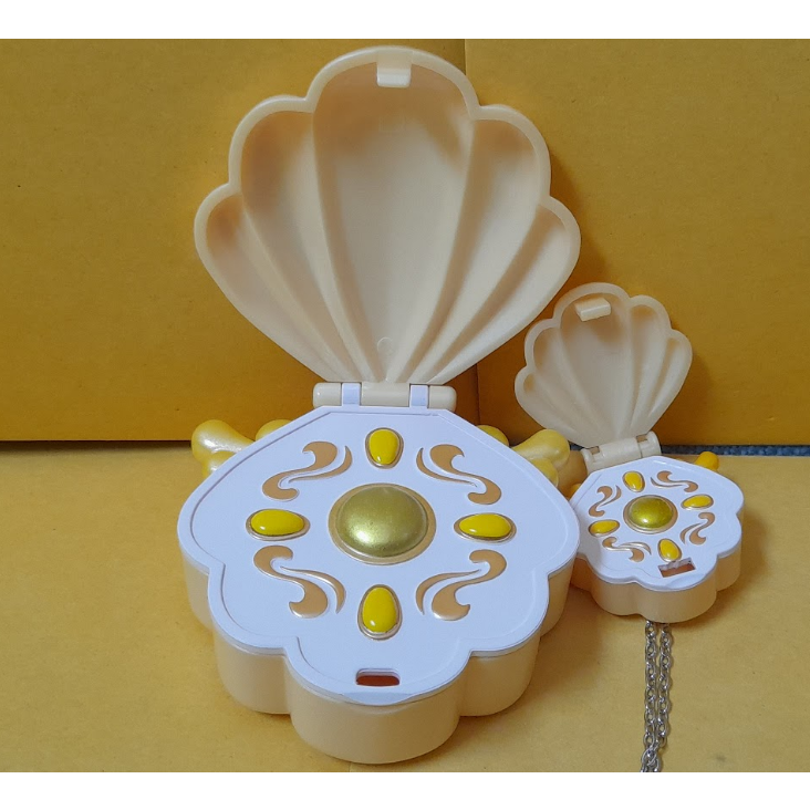 真珠美人魚 珍珠美人魚 黃色 可可 橘色 沙羅 星羅 變身器 變身 貝殼項鍊 收納盒 扭蛋 美人魚公主BUSHIROAD-規格圖4