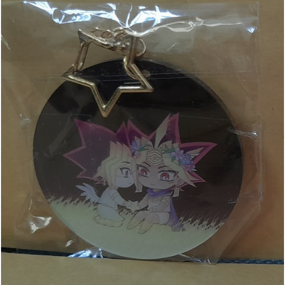 遊戲王怪獸之決鬥 YGO 同人 闇表 武藤遊戲 AIBO 闇遊戲 亞圖姆 王樣 W遊戲 閃亮壓克力吊飾-規格圖3