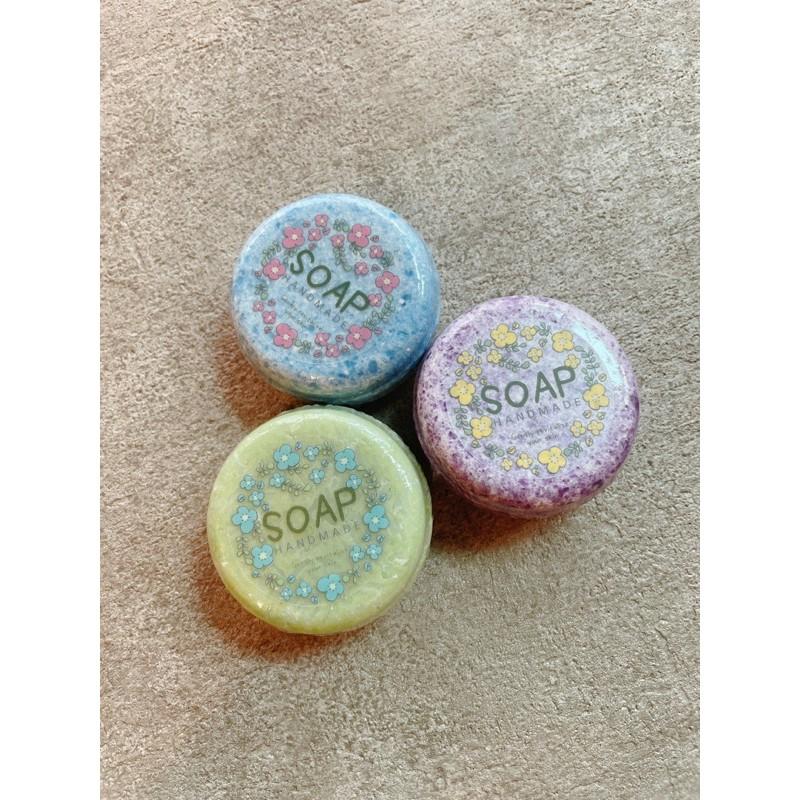 貼紙_粉嫩小花SOAP萬用透明圓貼-細節圖2