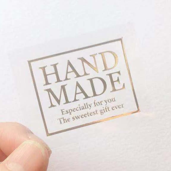 手作透明燙金貼紙5x4cm-細節圖2