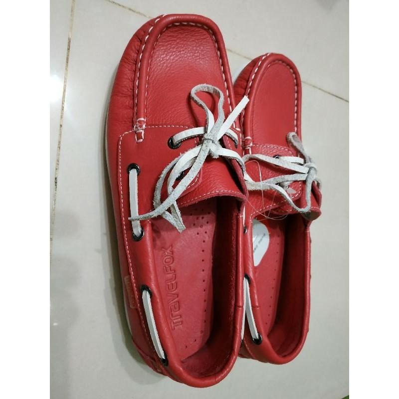 全新 Travel Fox 旅狐 全牛皮帆船鞋 911127 歐44 歐43 男鞋 真皮橡膠底 休閒皮鞋 台灣製 展示鞋-細節圖3