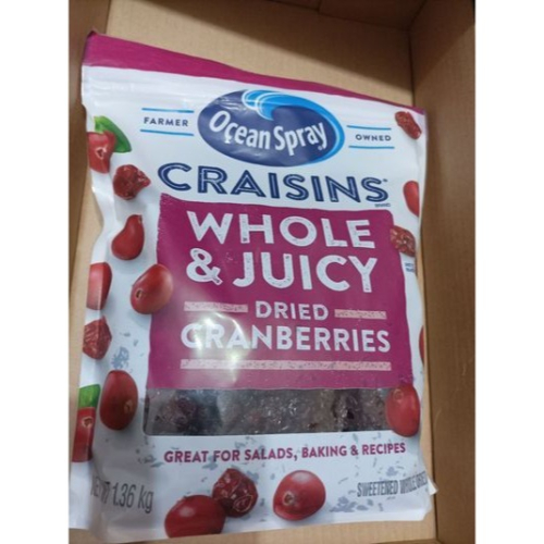 特價 大包裝 1.36 Kg 全果 蔓越莓 乾 Ocean Spray 優鮮沛美國天然果乾 夾鍊袋裝 好市多