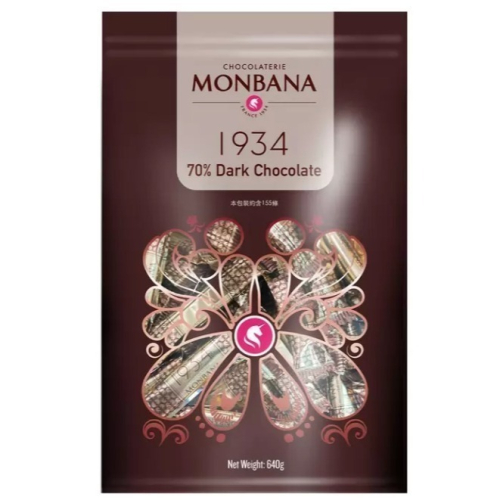 特價 640g Monbana 1934 70% 迦納 黑巧克力條 70% 黑巧克力 好市多 Dark