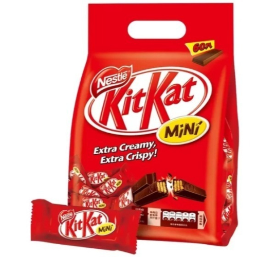 特價 60條入 / 1 Kg 大包 雀巢 奇巧 迷你威化巧克力 Nestle Kit Kat 16.7g/條 效期202