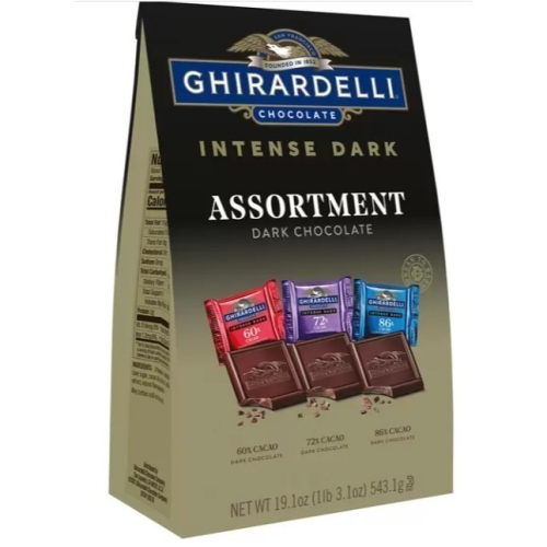 特價 543g / 51小包 Ghirardelli 綜合黑巧克力 86% 72% 60% 3種口味黑巧克力綜合包好市多