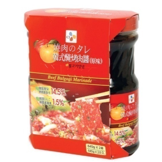 特價 840gx2瓶 CJ 韓式醃烤肉醬 韓式烤肉醬 調味醬 Costco 韓國水梨蘋果 甘甜不辣 好市多 韓國烤肉醬-細節圖2
