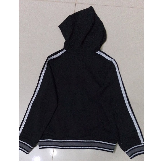 全新 HANG TEN 6-7歲 女童 薄 長袖連帽外套 黑色 純棉 全棉 100%棉 薄外套 童外套 全新 質感好 長-細節圖2