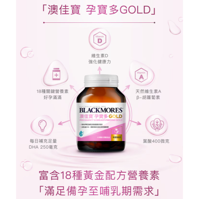 特價 180粒 (60粒X3瓶) 澳佳寶 孕寶多綜合維生素黃金配方膠囊 含魚油DHA 葉酸 礦物質 BLACKMORES-細節圖4