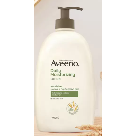 特價 1L Aveeno 艾惟諾 燕麥保濕乳 1公升 1000ml 乳液 乳霜 身體乳 快速吸收不黏膩 不含香料及酒精-細節圖2