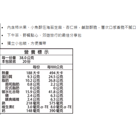 特價 20包 萬歲牌 柿米果海苔杏仁小魚 38g/包 小魚乾 小魚酥 堅果 海苔芝麻 杏仁條-細節圖2