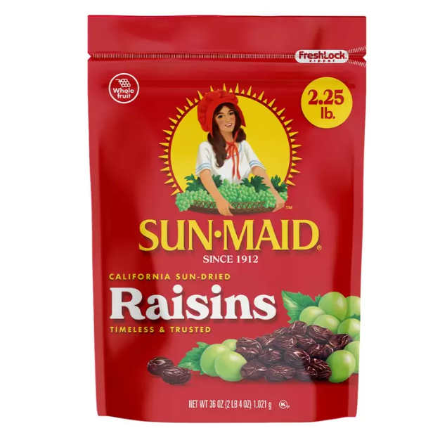 特價 2Kg 2024g Sun Maid 加州葡萄乾 1021公克 X 2入 美國葡萄乾 100%天然葡萄乾 果乾-細節圖2
