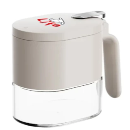 全新 台新金 精緻密封調味罐 手壓式 玻璃調味罐 糖罐 鹽罐 香料罐-細節圖2