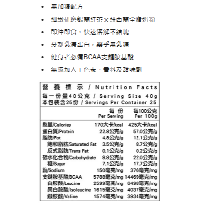 特價 1Kg 米森 無加糖分離乳清蛋白粉 紅茶拿鐵 1000公克 1000g 即沖即食分離乳清蛋白粉 BCAA支鏈胺基酸-細節圖3