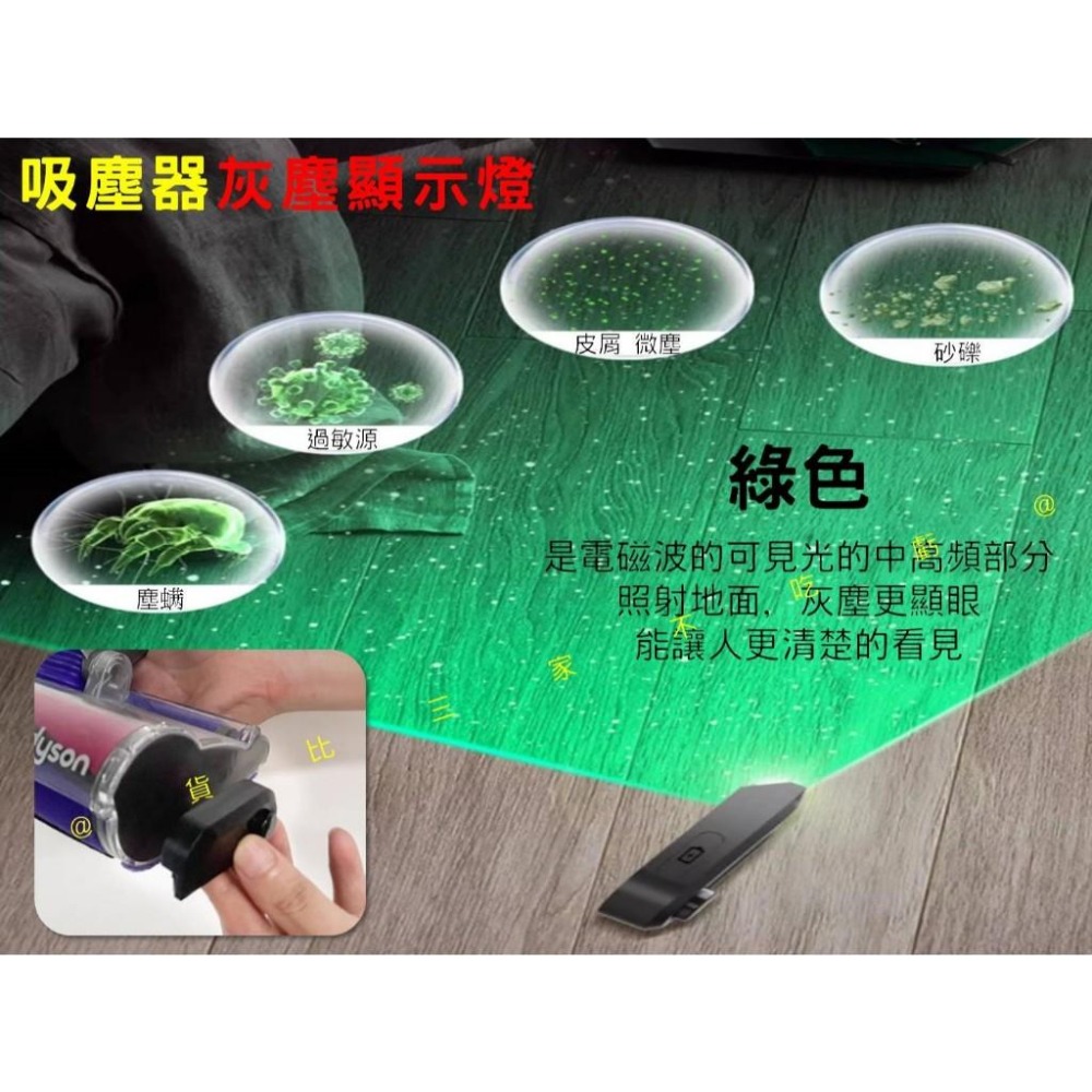 @貨比三家不吃虧@吸塵器灰塵顯示燈 吸塵器顯塵燈 傢用 灰塵檢測器 高續航 LED 吸塵 寵物清潔 毛髮 滾輪清潔器-細節圖5
