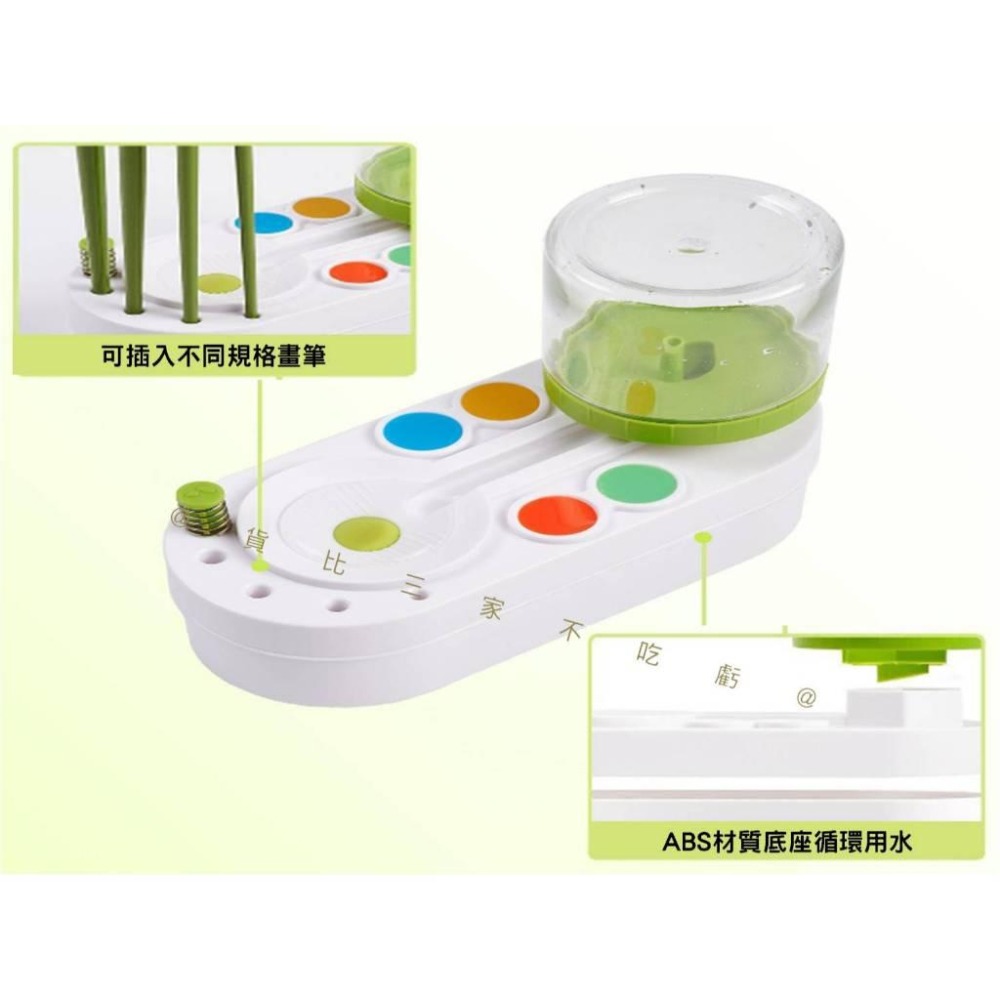 @貨比三家不吃虧@畫筆清洗器 洗筆器 水彩筆清洗 調色盤 顏料洗筆桶 國畫 調色盤 畫畫顏料筒 開學用品 馬桶洗筆器-細節圖4