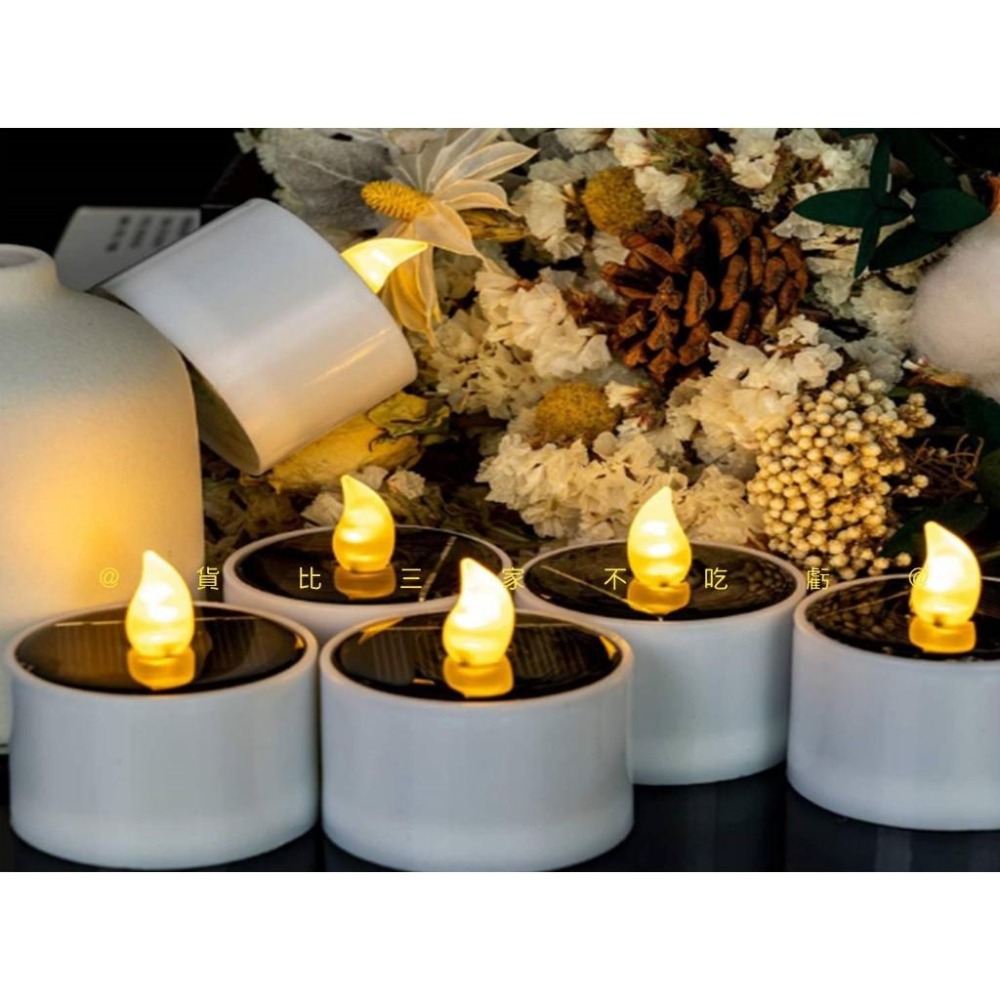 @貨比三家不吃虧@太陽能迷你蠟燭 光控 蠟燭無焰 婚慶 小夜燈 浪漫 仿真蠟燭 聖誕裝飾 情人節 光控 燈籠 氣氛燈-細節圖7