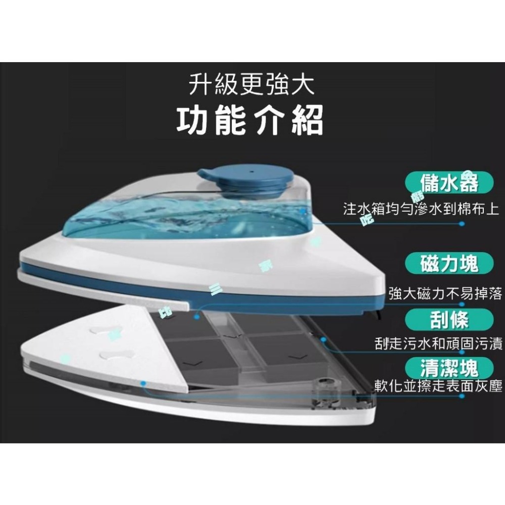 @貨比三家不吃虧@磁力擦窗器 雙面磁性玻璃擦窗器 安全擦窗器 擦窗神器 窗戶清潔 自動注水擦玻璃器 高樓 強磁 刮水刀-細節圖6