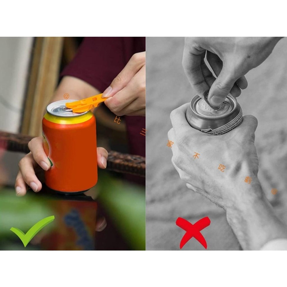 @貨比三家不吃虧@防塵不傷手開罐器 可樂開罐器 不傷手 鋁罐開罐器 開瓶神器 美甲開瓶神器 輕鬆開拉環 鑰匙圈 手持式-細節圖2