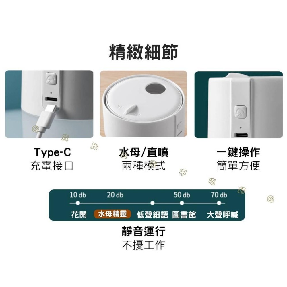 @貨比三家不吃虧@水母精靈加濕器 香氛機 補水儀 空氣加濕機 擴香機 臥室 交換禮物 車用加濕器 氣氛燈 煙圈加濕器-細節圖8