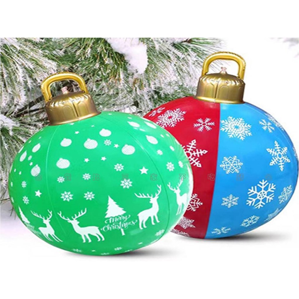 @貨比三家不吃虧@聖誕發光球 聖誕樹裝飾 聖誕球加厚 充氣發光球 裝飾氣球 節日球 聖誕充氣氣球 聖誕花圈 櫥窗佈置-細節圖5