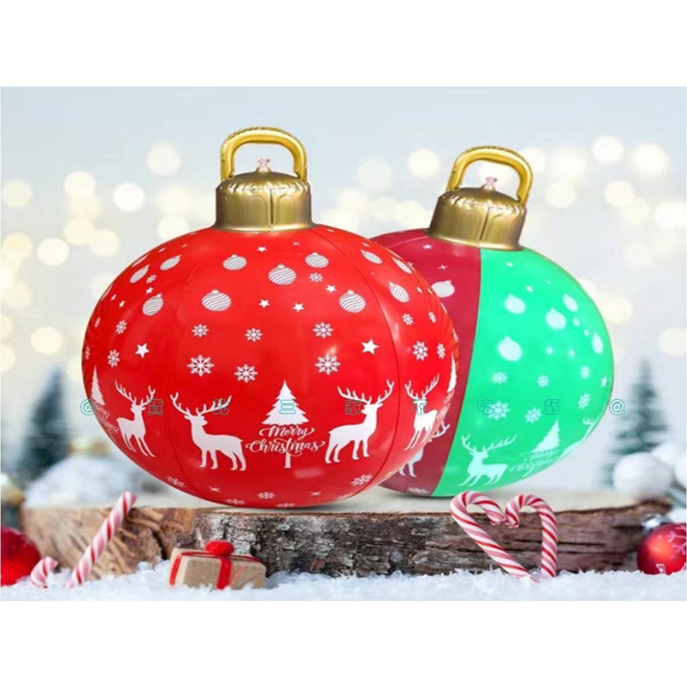 @貨比三家不吃虧@聖誕發光球 聖誕樹裝飾 聖誕球加厚 充氣發光球 裝飾氣球 節日球 聖誕充氣氣球 聖誕花圈 櫥窗佈置-細節圖6