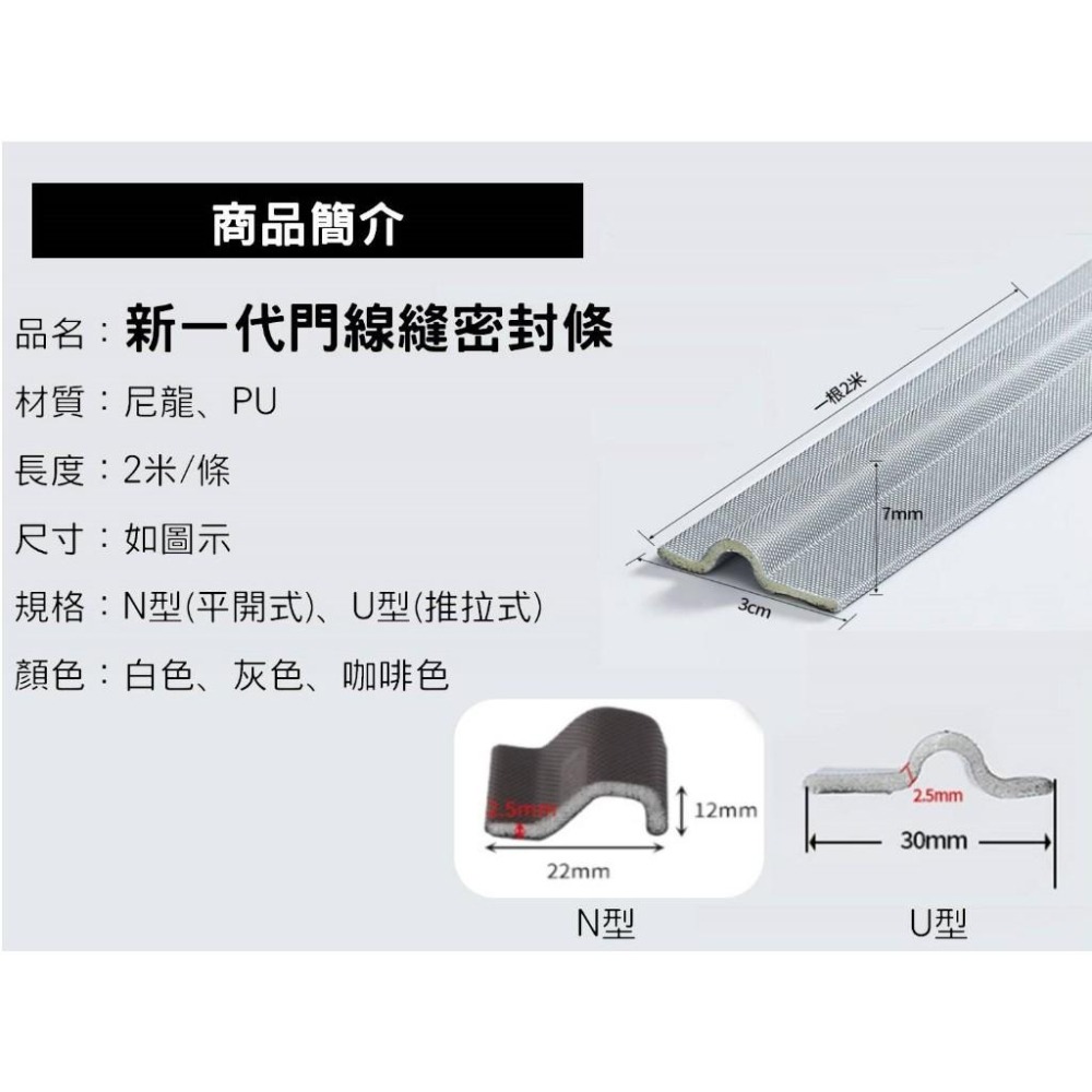 @貨比三家不吃虧@新一代門窗密封條 門縫檔 防水密封條 U型 N型 窗戶隔音 防風條 窗戶密封條 鋁窗密封條 密封膠條-細節圖9