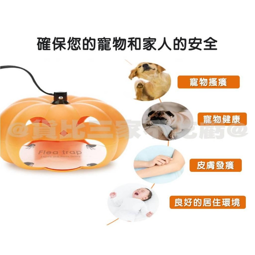 @貨比三家不吃虧@南瓜跳蚤誘捕燈 南瓜除蚤燈 跳蚤陷阱 除蚤器 物理抓捕 驅蟲 飛蛾飛蟲捕捉器 寵物除蚤 萬聖節 除蟲燈-細節圖2