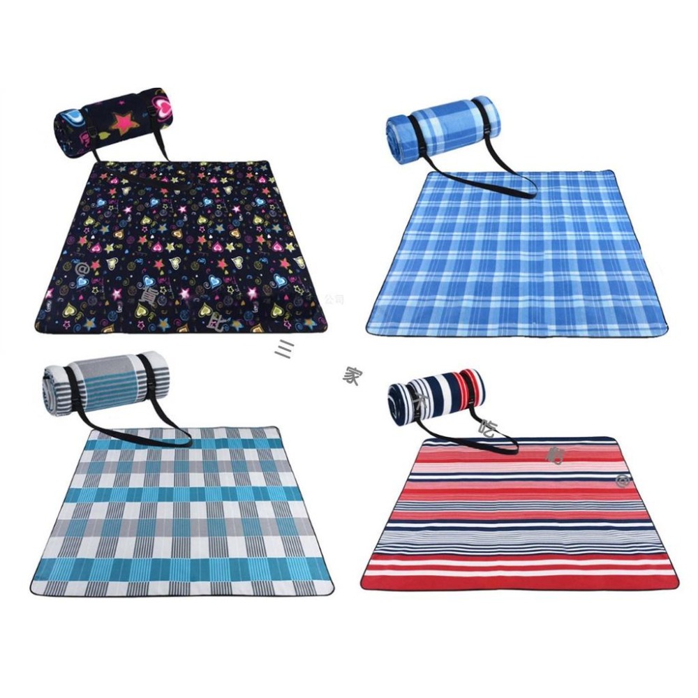 @貨比三家不吃虧@防潮絨面野餐墊 絨面野餐墊 防潮墊 200x200cm 戶外防潮墊 鋁箔墊 露營 公園坐墊 折疊地墊-細節圖5