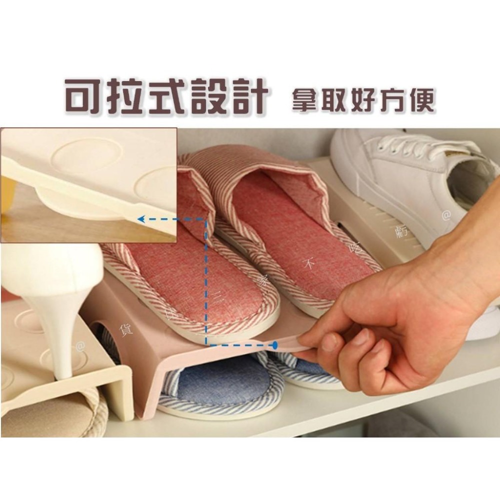 @貨比三家不吃虧@雙層收納鞋架 鞋櫃分格收納架 家用雙層鞋子收納架 簡易鞋架 宿舍鞋櫃 雙足雙層鞋架 鞋子收納 素色-細節圖3