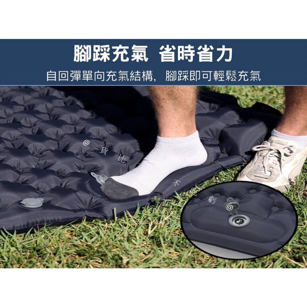 @貨比三家不吃虧@腳踩充氣睡墊 露營床墊 登山床墊 睡墊 旅遊床墊 充氣枕頭 按壓充氣式睡墊 野營專用 TPU材質-細節圖2