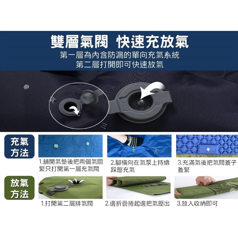 @貨比三家不吃虧@腳踩充氣睡墊 露營床墊 登山床墊 睡墊 旅遊床墊 充氣枕頭 按壓充氣式睡墊 野營專用 TPU材質-細節圖5