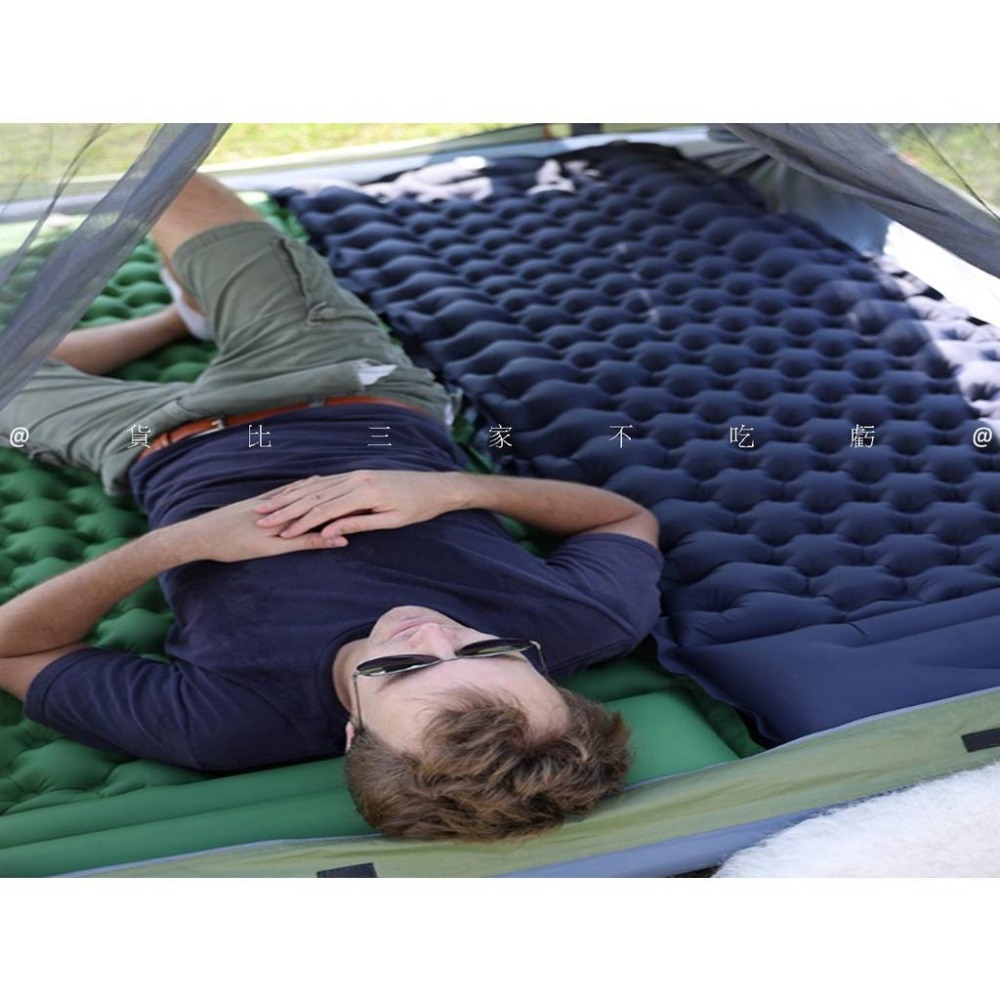 @貨比三家不吃虧@腳踩充氣睡墊 露營床墊 登山床墊 睡墊 旅遊床墊 充氣枕頭 按壓充氣式睡墊 野營專用 TPU材質-細節圖7