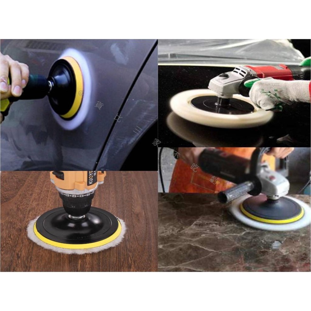 @貨比三家不吃虧@羊毛拋光輪 3寸羊毛盤 電鑽拋光打蠟 玻璃劃痕修復打蠟 拋光盤 電鑽變拋光機 黏扣型拋光盤 鏡面拋光-細節圖2