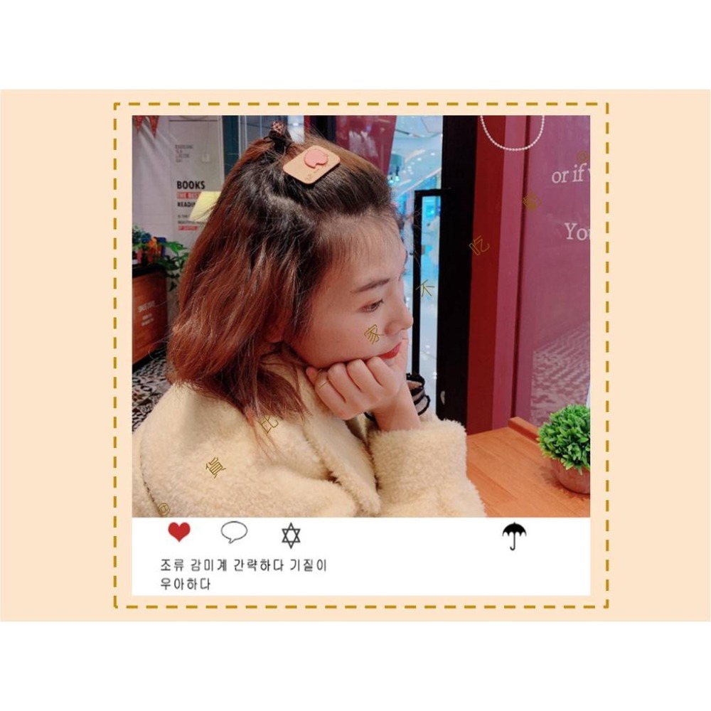 @貨比三家不吃虧@碎髮魔術貼 可愛卡通瀏海貼 洗臉專用 日韓髮式頭飾 瀏海固定髮貼 無痕髮貼 瀏海貼片 動物髮飾 髮貼-細節圖4