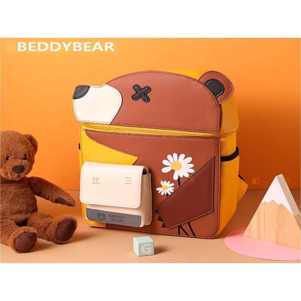 @貨比三家不吃虧@韓國萌趣後背包 韓國beddybear杯具熊 萌趣書包 小孩書包 國小卡通書包 韓版杯具熊 男女雙肩包-細節圖4