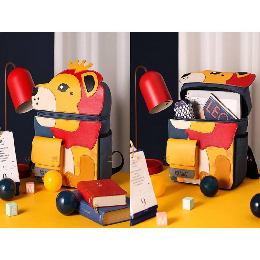 @貨比三家不吃虧@韓國萌趣後背包 韓國beddybear杯具熊 萌趣書包 小孩書包 國小卡通書包 韓版杯具熊 男女雙肩包-細節圖8